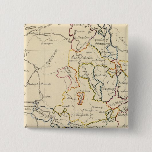 Westphalia Vierkante Button 5,1 Cm (Voorkant)