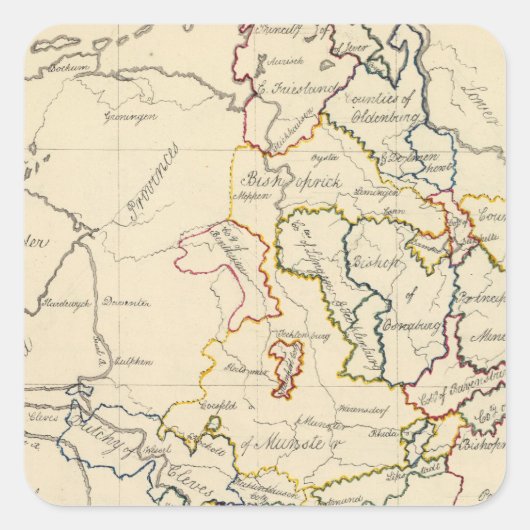 Westphalia Vierkante Sticker (Voorkant)