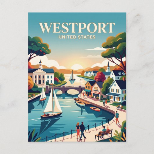 Westport Connecticut Briefkaart (Voorkant)