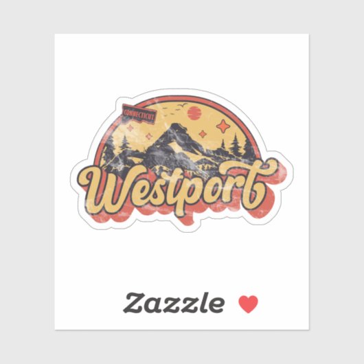 Westport, Connecticut Sticker (Vel)