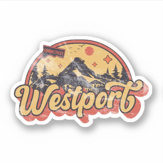 Westport, Connecticut Sticker (Voorkant)