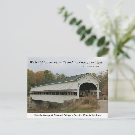 Westport Covered Bridge Briefkaart (Staand voorkant)