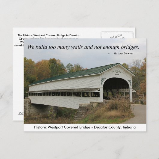 Westport Covered Bridge Briefkaart (Voorkant / Achterkant)