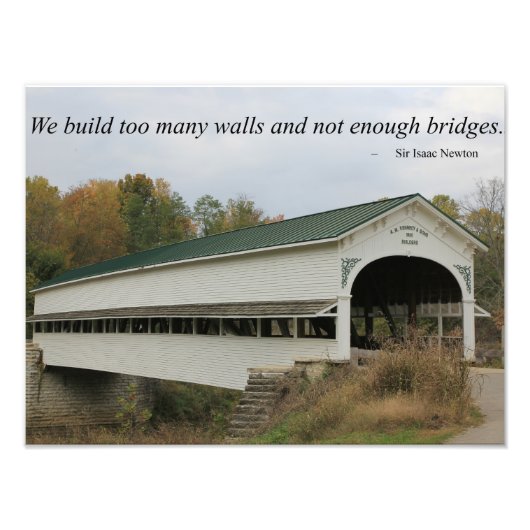 Westport Covered Bridge Inspiration Foto Afdruk (Voorkant)