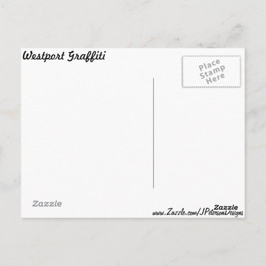 Westport Graffiti #6 Briefkaart (Achterkant)