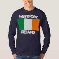 Westport, Ierland met Ierse vlag