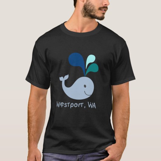 Westport Washington Cute Whale Lover Cartoon T-shirt (Voorkant)