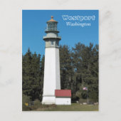 Westport, Washington Lighthouse Reisfoto Briefkaart (Voorkant)