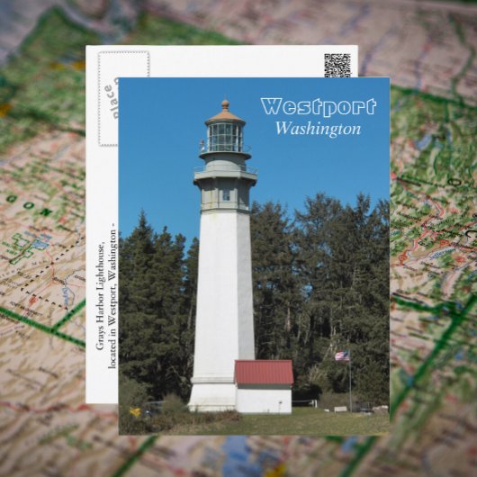 Westport, Washington Lighthouse Reisfoto Briefkaart
