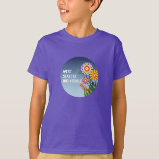 WestSeattleIndivisible Kids Paarse Bloem t-shirt