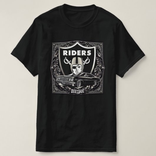 westside 1990 raiders lowrider impala riders t-shirt (Design voorkant)