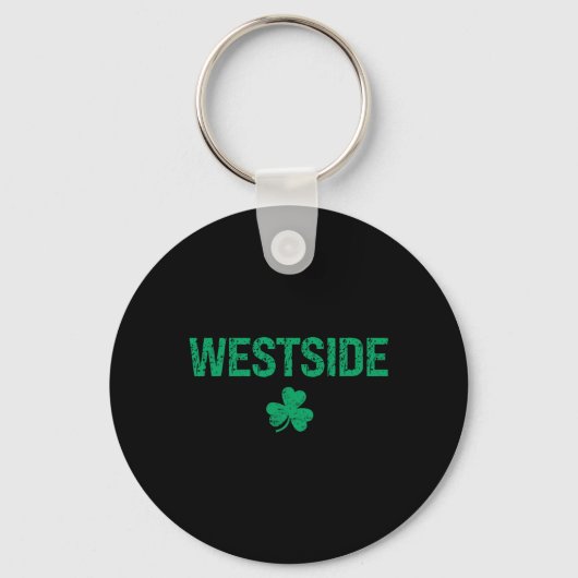 Westside Ierse Shamrock St Patrick's Day Sleutelhanger (Voorkant)