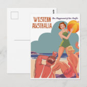 Westtern Australische strand Briefkaart (Voorkant / Achterkant)