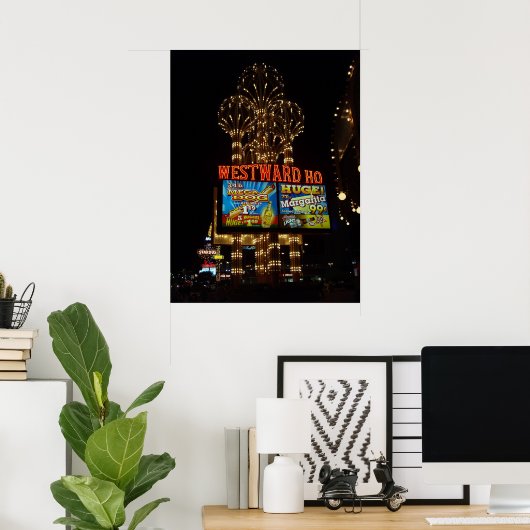 Westward Ho Las Vegas Poster Print (Thuiskantoor)