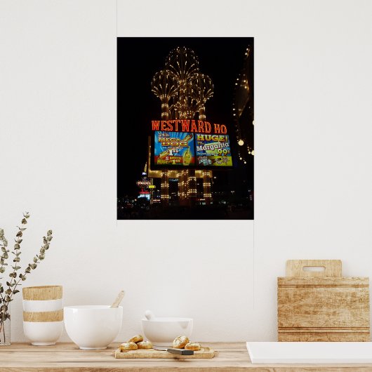 Westward Ho Las Vegas Poster Print (Keuken)