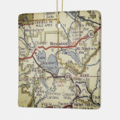 Westwood CA  Map Keramisch Ornament (Links)