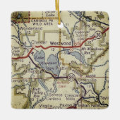 Westwood CA  Map Keramisch Ornament (Voorkant)