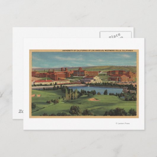 Westwood Hills, CA - Uitzicht van de Campus U.C.L. Briefkaart (Voorkant / Achterkant)