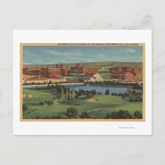 Westwood Hills, CA - Uitzicht van de Campus U.C.L. Briefkaart (Voorkant)