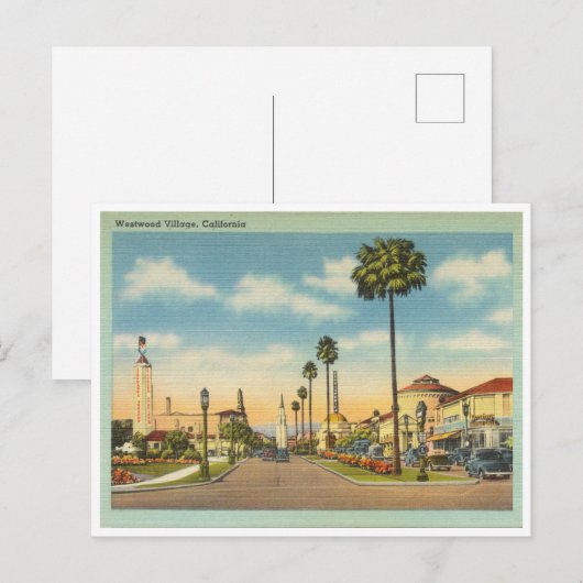  Westwood Village Los Angeles, Californië Briefkaart (Voorkant / Achterkant)