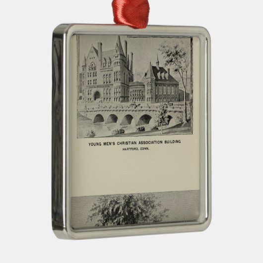 Westwood, YMCA, Hartford Metalen Ornament (Rechts)