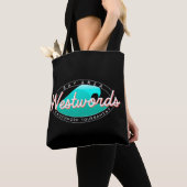 Westwords Reverse Logo Tas (donkere achtergrond) (Dichtbij)