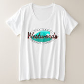 Westwords T-shirt (dames plus maat) (Design voorkant)