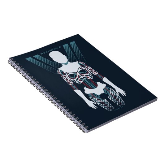 Westworld | Android Skeleton Over Logo Notitieboek (Rechterzijde)