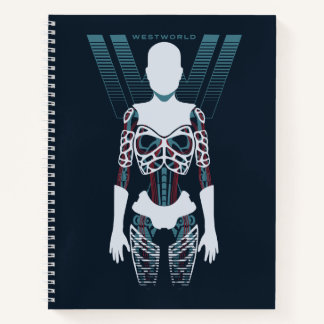 Westworld | Android Skeleton Over Logo Notitieboek