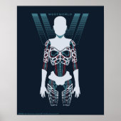 Westworld | Android Skeleton Over Logo Poster (Voorkant)