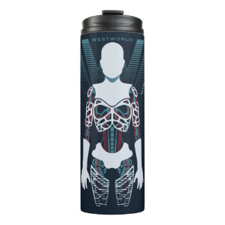 Westworld | Android Skeleton Over Logo Thermosbeker