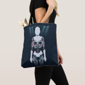 Westworld | Android Skeleton Over Logo Tote Bag (Dichtbij)