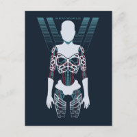 Westworld | Androïde Skelet over Logo