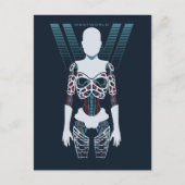 Westworld | Androïde Skelet over Logo Briefkaart (Voorkant)