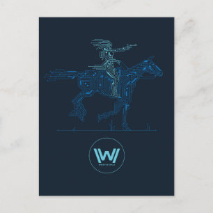 Westworld Dolores Riding Horse Circuit Grafisch Briefkaart