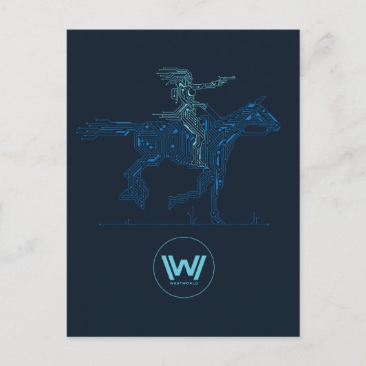Westworld | Dolores Riding Horse Circuit Grafisch Briefkaart (Voorkant)