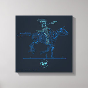 Westworld   Dolores Riding Horse Circuit Grafisch Canvas Afdruk