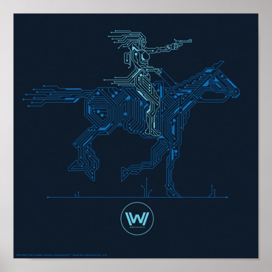 Westworld | Dolores Riding Horse Circuit Grafisch Poster (Voorkant)