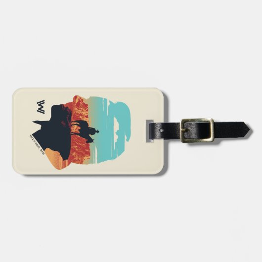 Westworld | dr. Ford Silhouette of Man in Black Bagagelabel (Voorkant horizontaal)