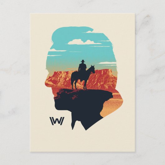 Westworld | dr. Ford Silhouette of Man in Black Briefkaart (Voorkant)