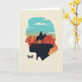 Westworld | dr. Ford Silhouette of Man in Black Kaart (Gele Bloem)