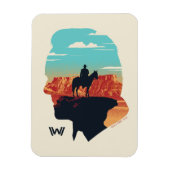 Westworld | dr. Ford Silhouette of Man in Black Magneet (Verticaal)