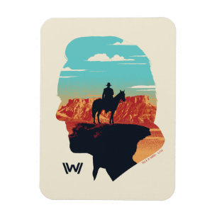 Westworld   dr. Ford Silhouette of Man in Black Magneet