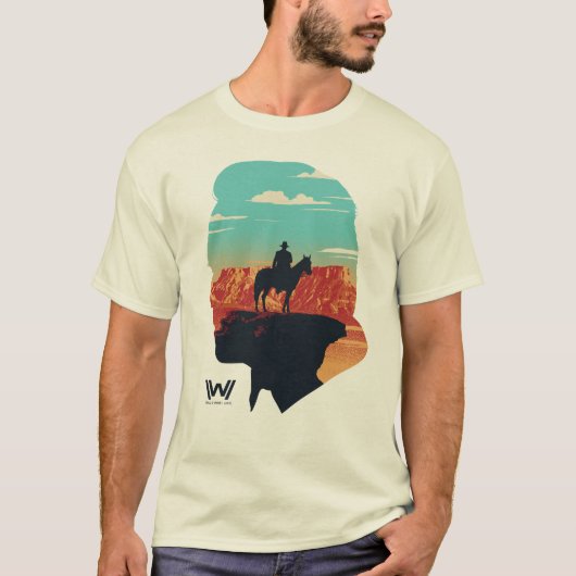 Westworld | dr. Ford Silhouette of Man in Black T-shirt (Voorkant)