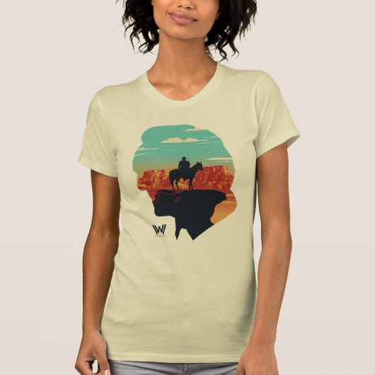 Westworld | dr. Ford Silhouette of Man in Black T-shirt (Voorkant)