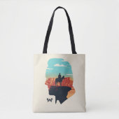 Westworld | dr. Ford Silhouette of Man in Black Tote Bag (Voorkant)