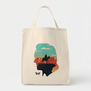 Westworld dr. Ford Silhouette of Man in Black Tote Bag