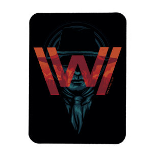 Westworld   Het Man in zwarte Logo grafische kaart Magneet