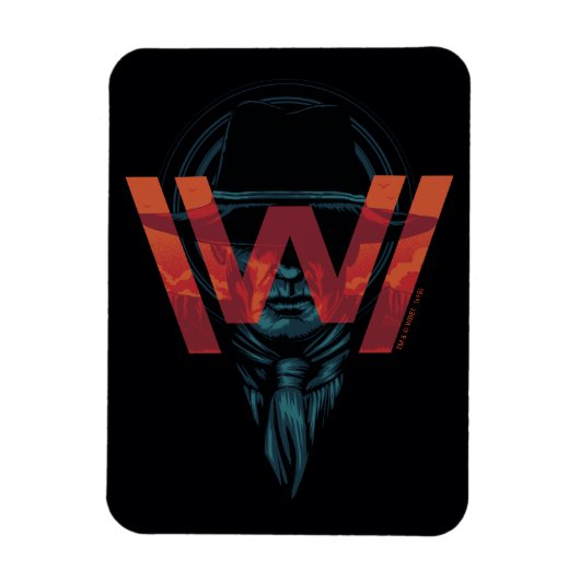 Westworld | Het Man in zwarte Logo grafische kaart Magneet (Verticaal)