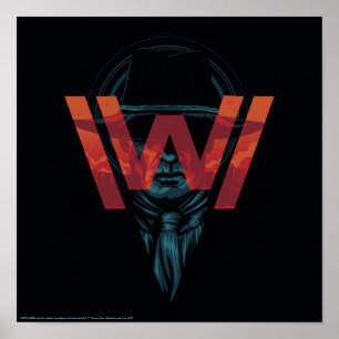 Westworld   Het Man in zwarte Logo grafische kaart Poster